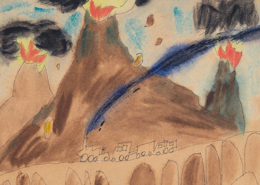 Lyonel Feininger's Feuerspeiendes Gebirge, 1921