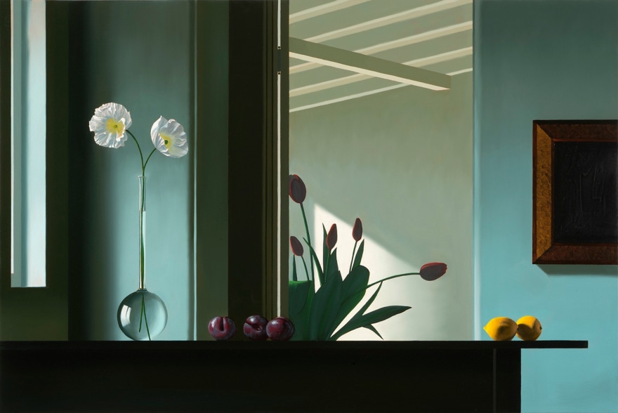 Bruce Cohen, Interior with Silhouetted Tulips, 2017I