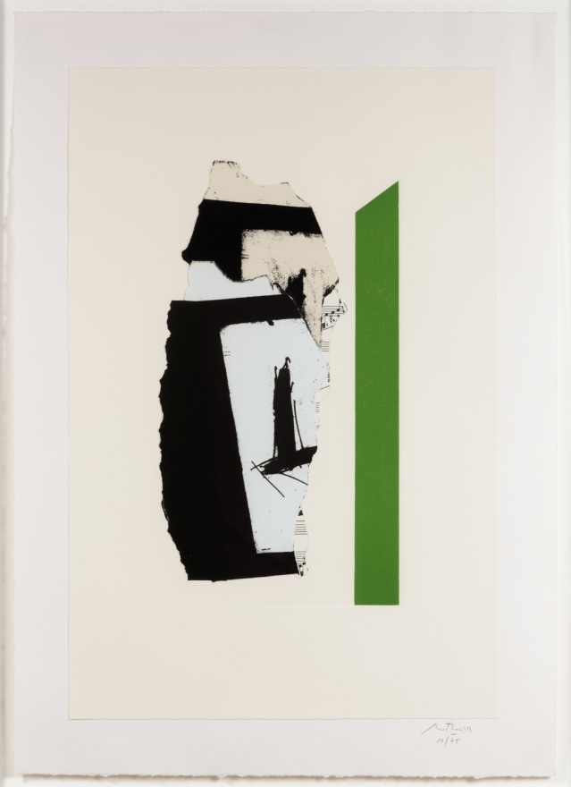 Robert Motherwell, In White with Green Stripe, lithograph