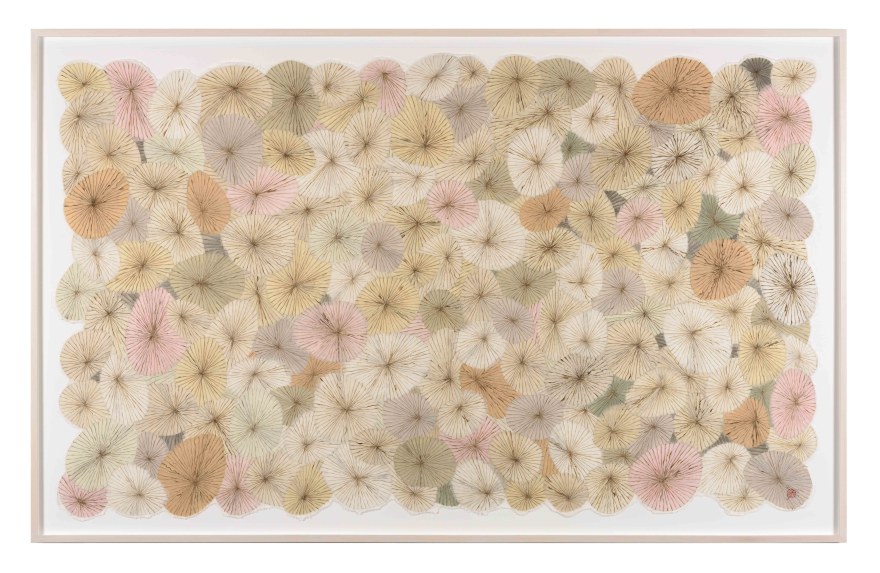 Minjung Kim, The Street, Watercolor burning and collage on Mulberry Hanji