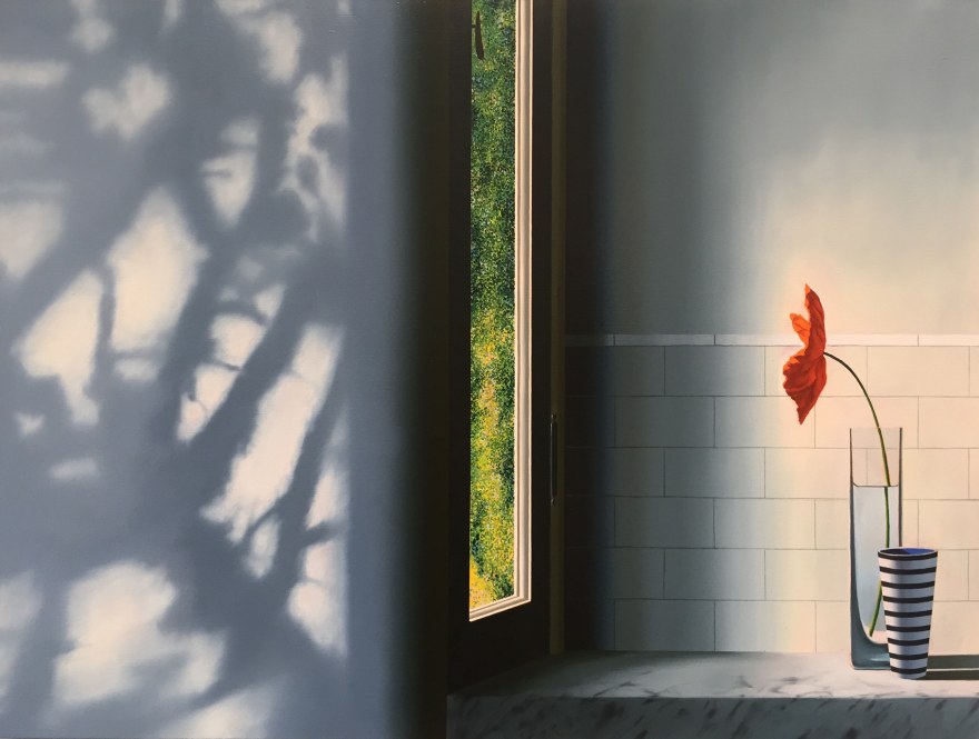 Bruce Cohen, Orange Poppy, Oil on canvas