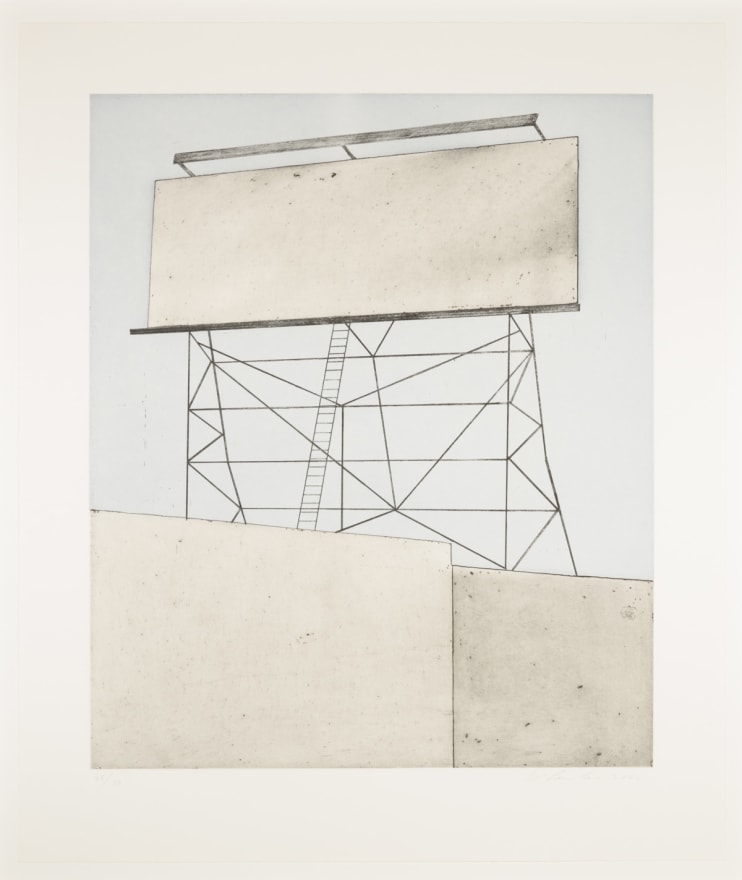 Ed Ruscha, Your Space on Building, 2006, aquatint, etching