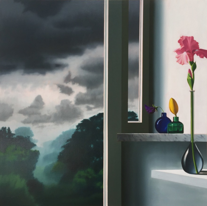 Bruce Cohen, Pink Iris, Oil on canvas
