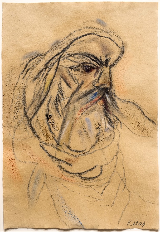 R.B. Kitaj, After Delacroix's Michelangelo, Drawing