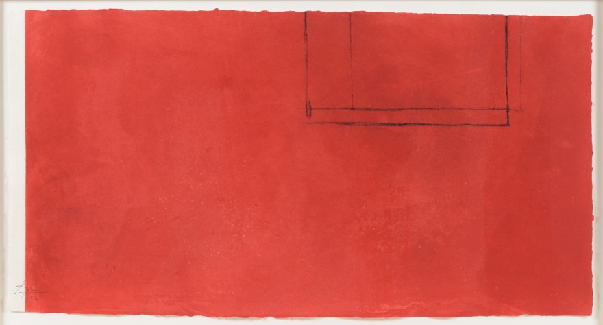 Robert Motherwell, Red Open with White Line, Aquatint and etching