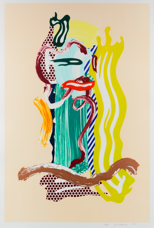 Roy Lichtenstein, Portrait, from Brushstroke Figure Series, Lithographs