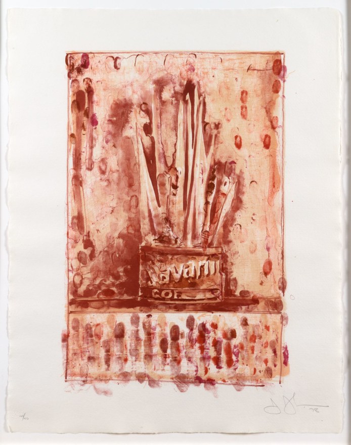 Jasper Johns, Savarin 3 (Red), Lithograph