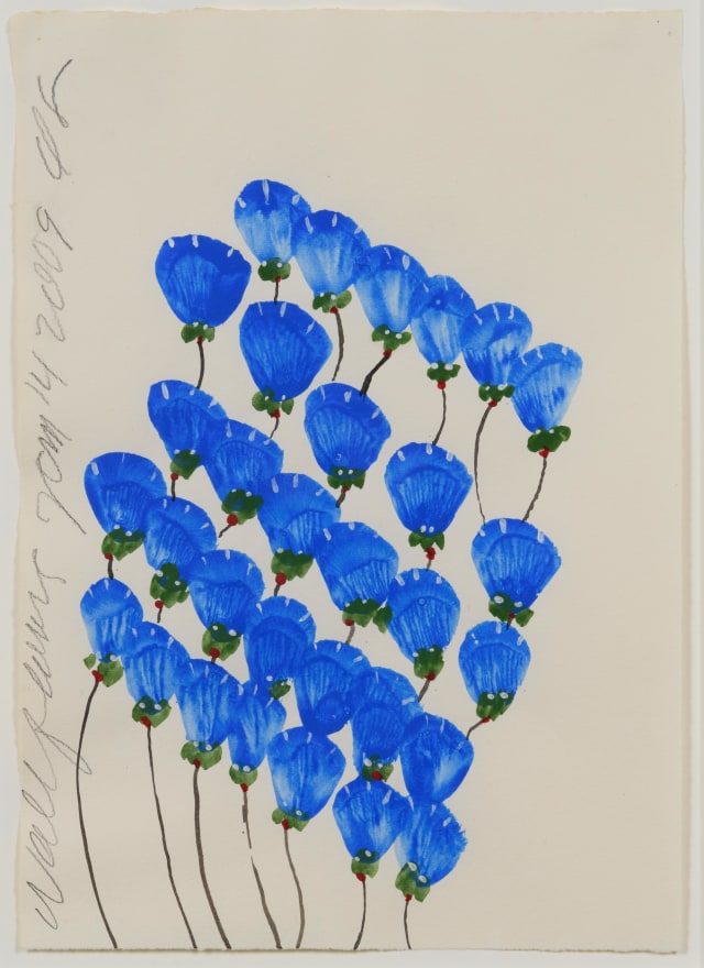 Donald Sultan, Wallflowers, Tempera Drawing