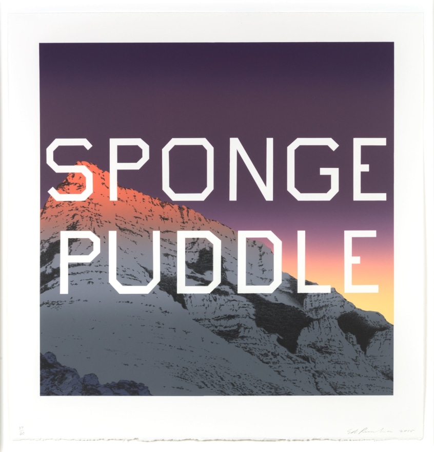 Ed Ruscha, Sponge Puddle 2015, Signed Lithograph