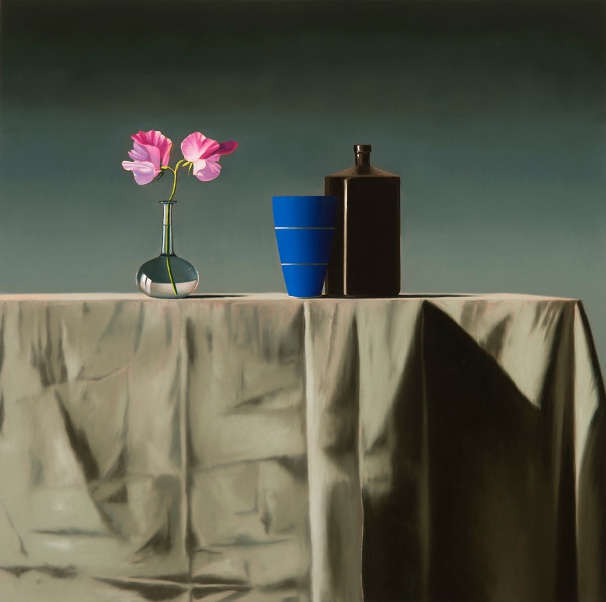 Bruce Cohen, Still Life with Sweet Peas and Two Vessels