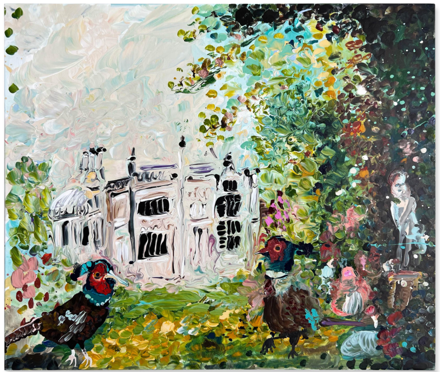 Genieve Figgis Killruddery with Birds, 2022 Acrylic on canvas