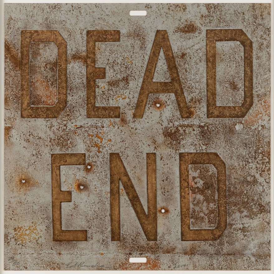 Ed Ruscha, Dead End I, from Rusty Signs, Mixografia print