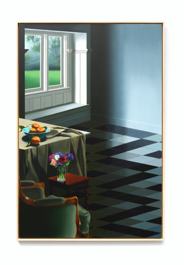Interior with Tile Floor, Oil on canvas, 2019