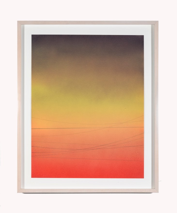 Alex Weinstein, Power Line Drawing #14, Acrylic, graphite and colored pencil