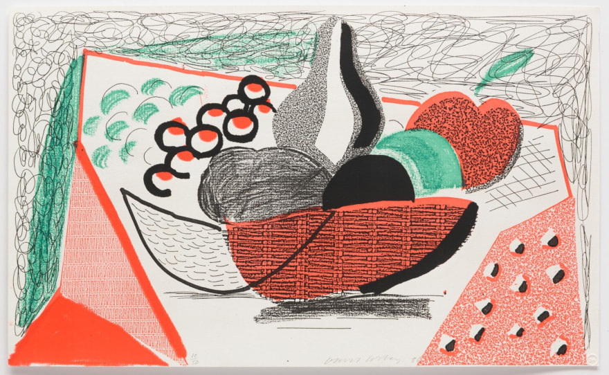 David Hockney, Apples, Pears and Grapes, May 1986, Print, Edition