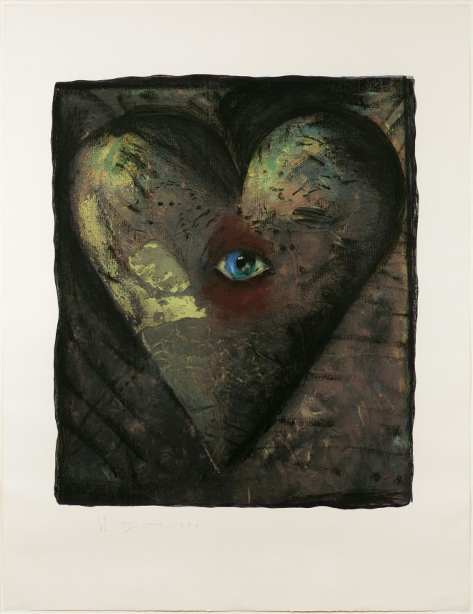 Jim Dine, Hand Colored Viennese Hearts V, Screenprint