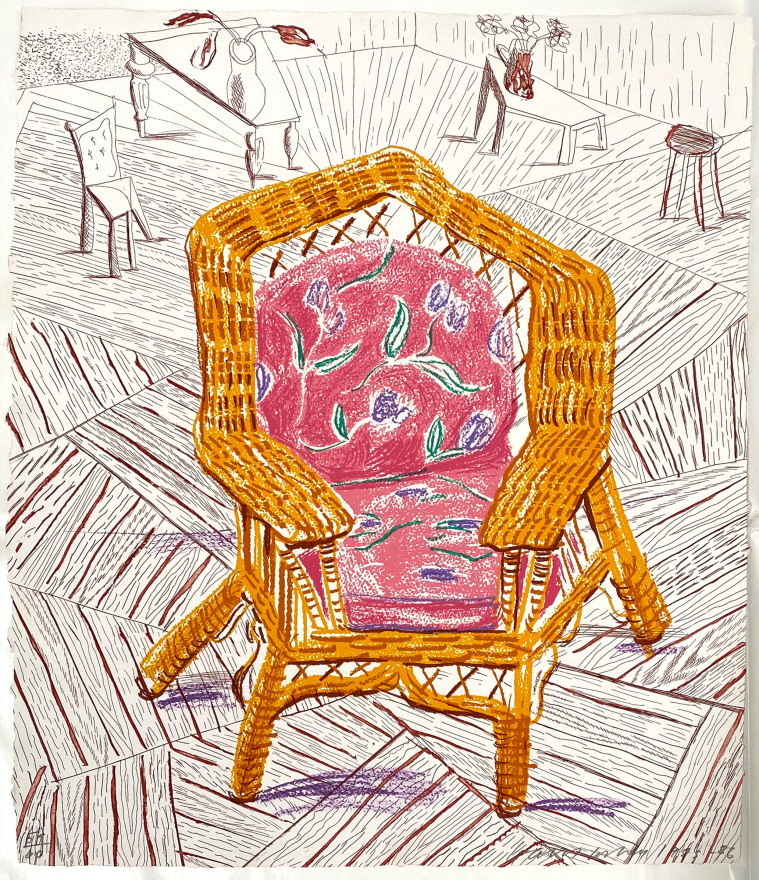 David Hockney, Number One Chair, from Moving Focus, 1985-86, Lithograph and etching