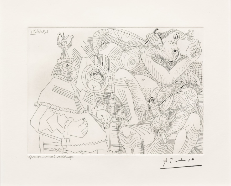 Pablo Picasso, Raphael et la Fornarina XII, Etching