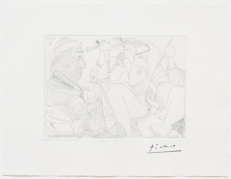 Pablo Picasso, Raphael et la Fornarina XVI, Etching
