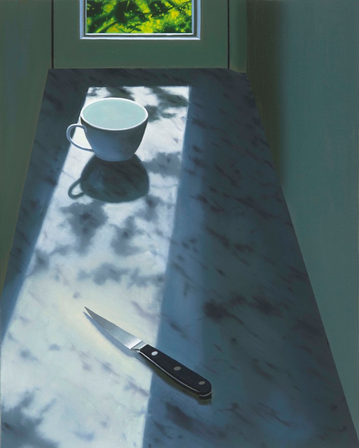 Bruce Cohen, Cup and Knife, Oil on canvas