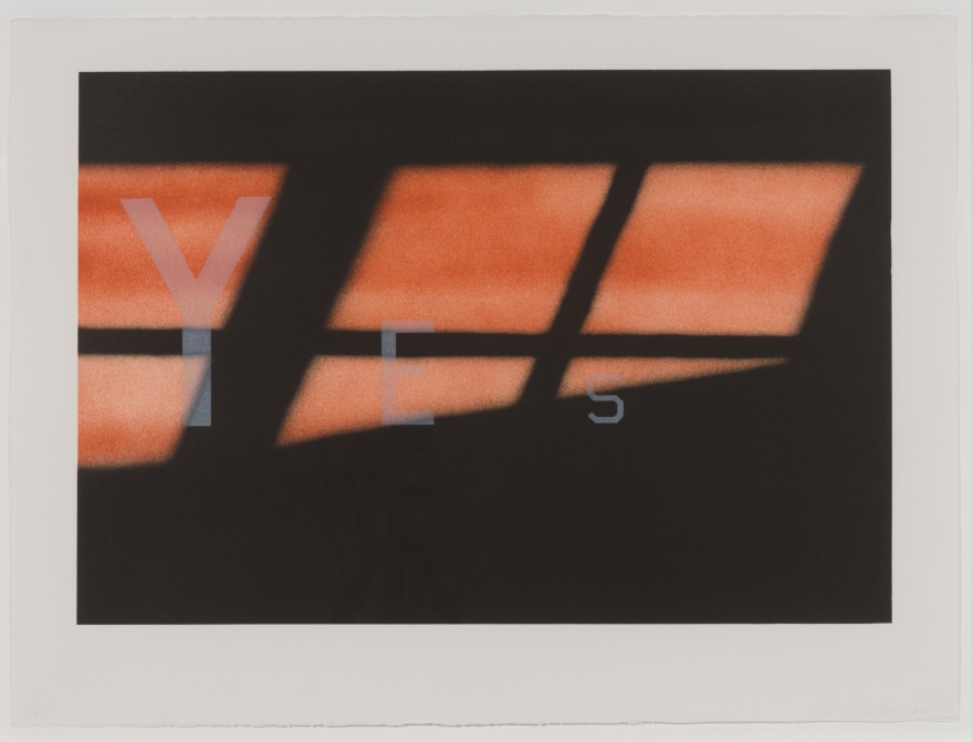 Ed Ruscha, Yes 1984, Signed lithograph