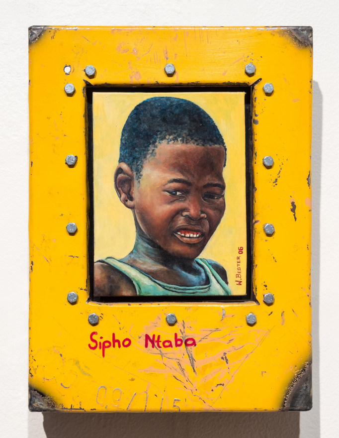 Willie Bester, Sipho Ntaba, Oil on canvas