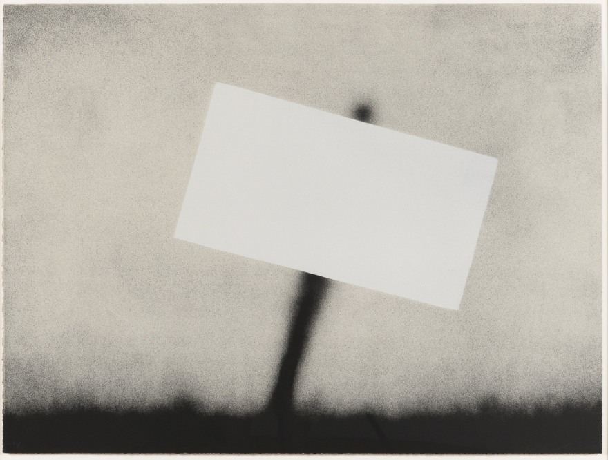 Ed Ruscha, Untitled (Blank Sign), 1989, Lithograph