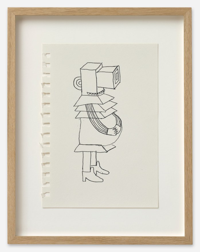 Stefan Rinck Untitled, 2022 Ink on drawing notebook paper 8 1/4 x 5 1/2 in (unframed) 21 x 14 cm (unframed)&nbsp; 11 3/4 x 9 1/8 x 1 1/8 in (framed) 30 x 23 x 3 cm (framed) (SRI22.034)