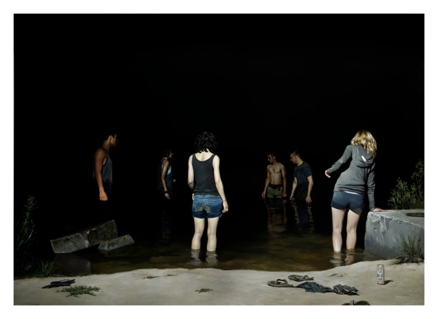 Jonathan Wateridge Swimming Hole, 2011 Oil on linen 111 1/8 x 157 1/2 in 282 x 400 cm