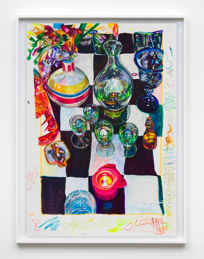Giulia Messina The grown ups, 2025 Markers on paper 33 1/8 x 23 1/4 in 84 x 59.2 cm (GME25.025)