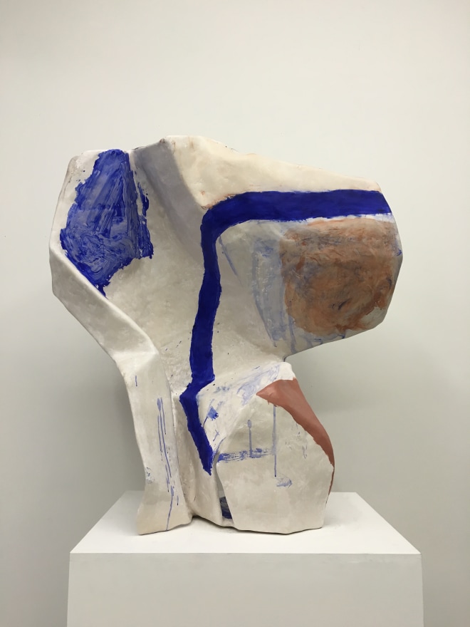 Ernesto Burgos, Geyer, 2015. Fiberglass, resin, acrylic, spray paint, charcoal, oil and cardboard, 46 x 40 x 24 inches (EB16.008)