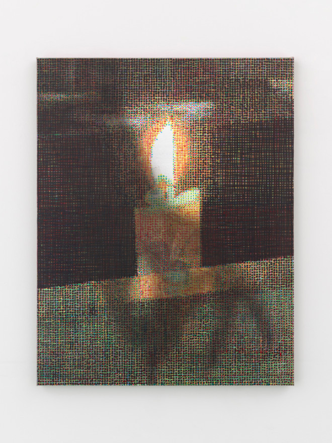 Asher Liftin Candle (Shadow), 2024 Acrylic ink and acrylic paint on linen 30 1/2 x 24 in 77.5 x 61 cm (ALI24.033)