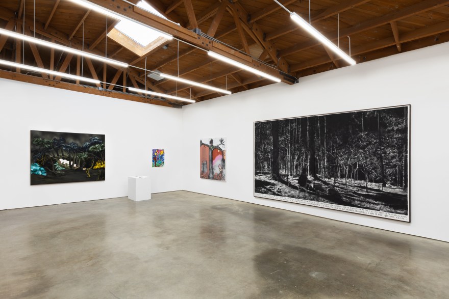 Some Trees, Organized by Christian Malycha, 2019, Nino Mier Gallery, Los Angeles, Installation view of Northeast Corner of Secondary Room