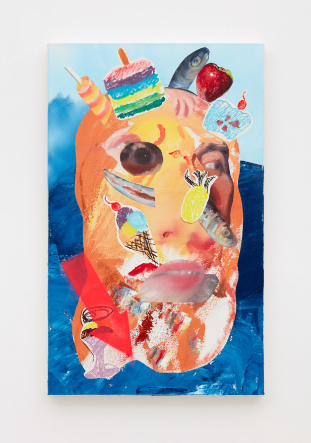 Alessandro Pessoli, Daddy, 2018. Oil, spray paint on canvas, 26 x 16 in, 66 x 40.6 cm (AP18.002)