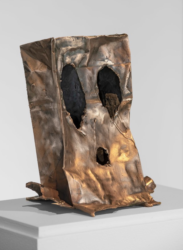 Jon Pylypchuk ghost bag #6, 2023 Bronze 8 1/2 x 6 1/2 x 6 in 21.6 x 16.5 x 15.2 cm (JPY23.011)