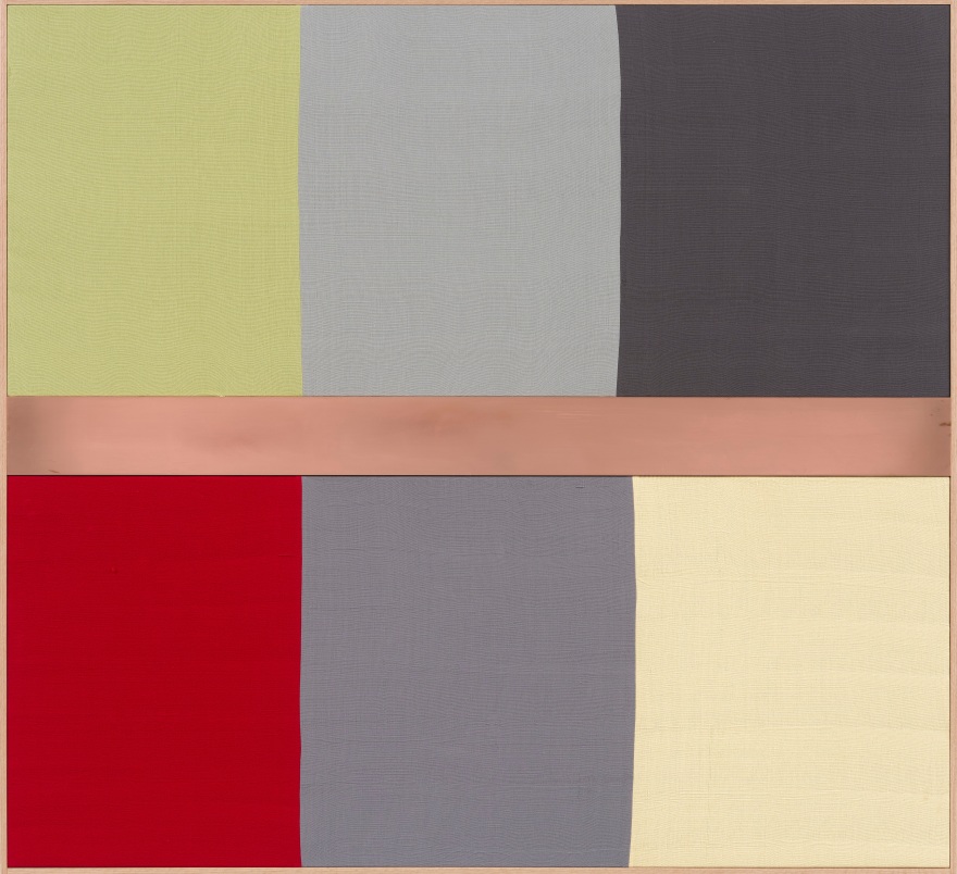 Ethan Cook Innen, 2024 Hand woven cotton and copper, framed 67 x 73 in (framed) 170.2 x 185.4 cm (framed) (ECO23.105)