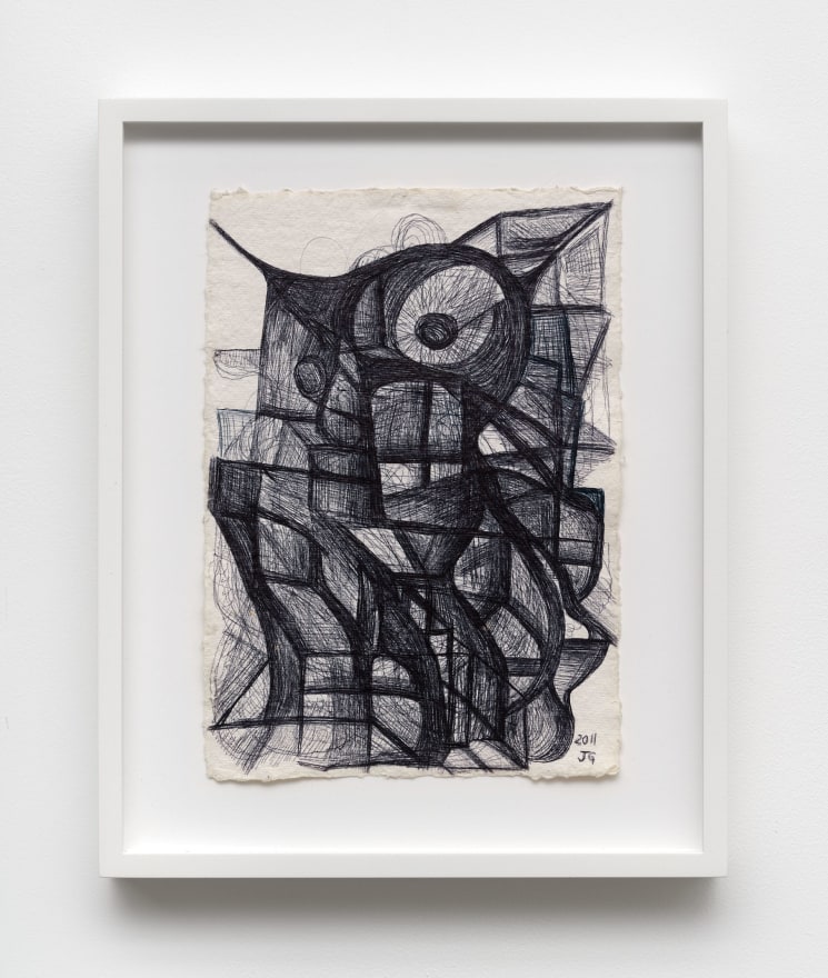 Joanne Greenbaum Untitled, 2011 Ballpoint pen on paper 15 5/8 x 12 5/8 x 1 5/8 in (framed) 39.7 x 32.1 x 4.1 cm (framed) (JGR22.013)