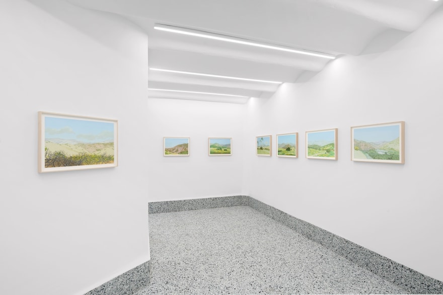 Installation view of Jake Longstreth, Springtime in Southern California, (April 26 - June 4, 2022) Nino Mier Gallery, Brussels