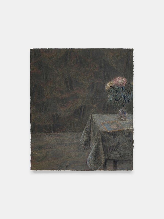 Marin Majic Untitled ( pink bouquet), 2022 Colored pencil, oil color, marble dust on linen 12 x 10 in 30.5 x 25.4 cm (MMA22.020)