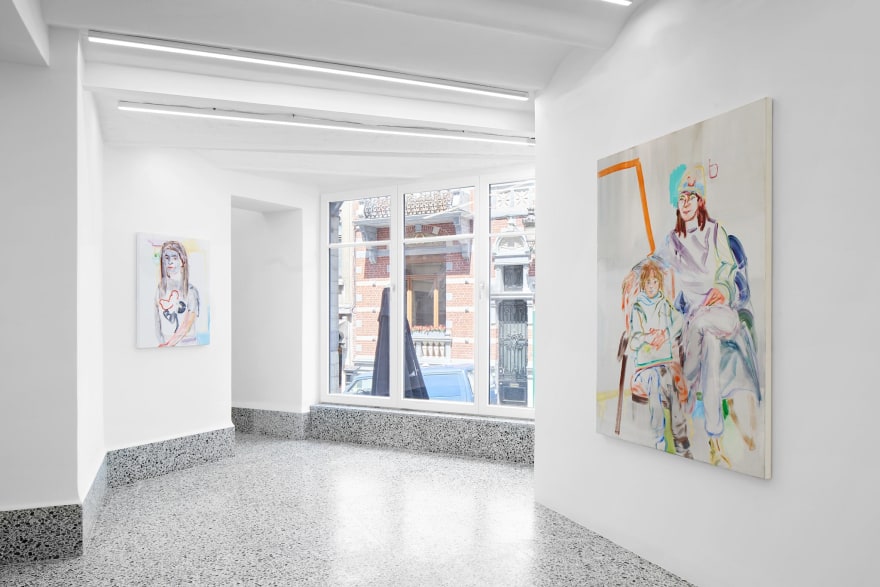 Installation view of Gerlind Zeilner, Touch Point, (June 25 - July 30, 2022). Nino Mier Gallery Brussels Annex
