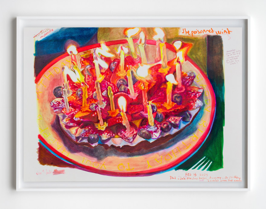 Giulia Messina The Unbirthday, 2025 Markers and ink on paper 11 3/4 x 16 1/2 in 29.7 x 42 cm (GME25.021)