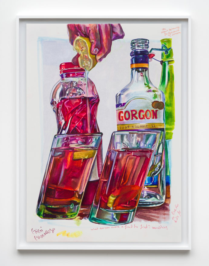 Giulia Messina Squeezed like a lemon, 2025 Markers and ink on paper 16 1/2 x 11 3/4 in 42 x 29.7 cm (GME25.020)