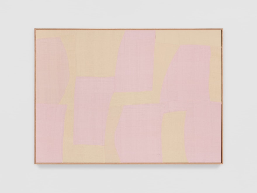 Ethan Cook Fantasy Impromptu, 2021 Handwoven Cotton and linen, framed 50 x 70 inches 127 x 177.8 cms (ECO21.027)