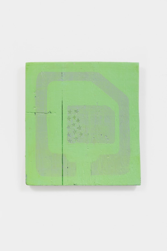 Nel Aerts Untitled (USA), 2021 Acrylic on wood&nbsp; 13 3/4 x 12 5/8 in 35 x 32 cm (NAE21.020)