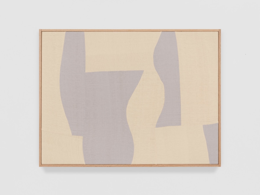 Ethan Cook Silver Rondo II, 2021 Handwoven Cotton and linen, framed 30 x 40 in 76.2 x 101.6 cm (ECO21.038)