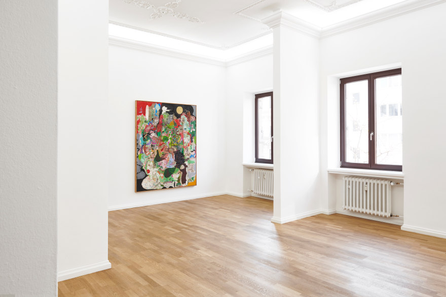 Installation view of Michael Bauer: New Paintings (April 19-22, 2018) at Salon Nino Mier, Cologne