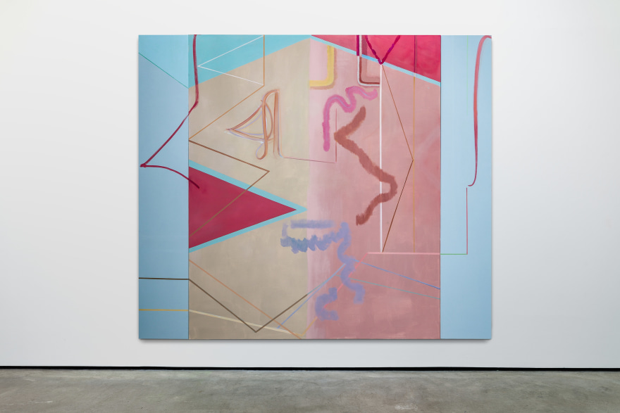 Victoria Morton Disentanglement, 2022 Colored gesso, acrylic, and oil on canvas 118 1/8 x 78 3/4 x 1 3/8 in 300 x 200 x 3.6 cm (VMO22.008)