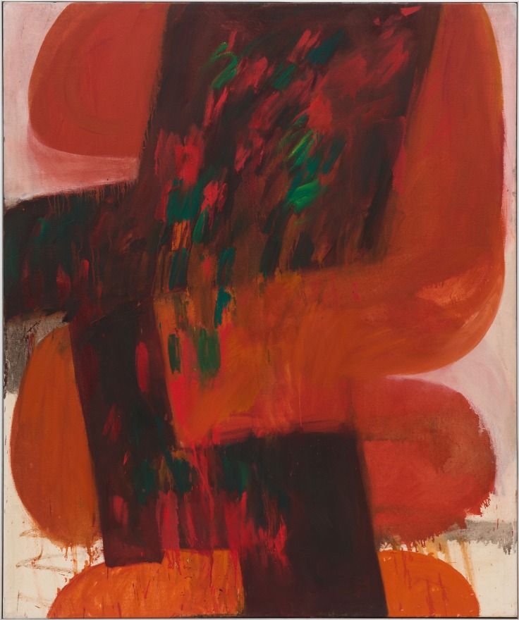 Albert Irvin Nexus 2, 1965 Estate Stamp on verso Oil on canvas 60 1/4 x 51 5/8 in (framed) 153 x 131 cm (framed) (AIR25.001)