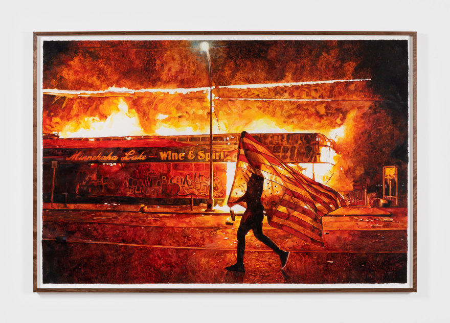 Conrad Ruiz Death or Glory, Just Another Story, 2020 Watercolor on paper 45 x 67 in 114.3 x 170.2 cm (CRU20.001)