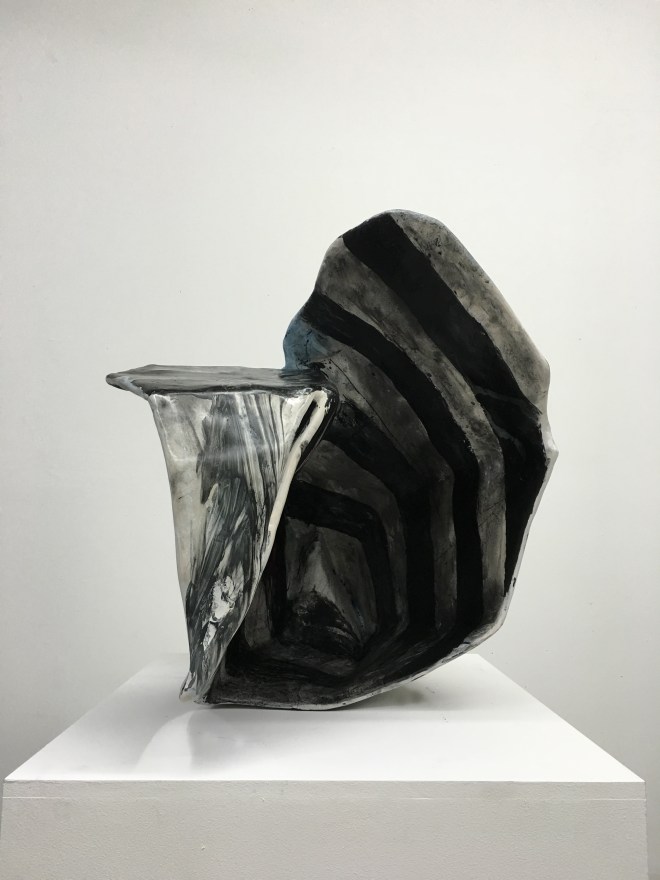 Ernesto Burgos, Untitled, 2015. Fiberglass, resin, acrylic, spray paint, charcoal, oil and cardboard, 27 x 26 x 36 inches (EB16.005)